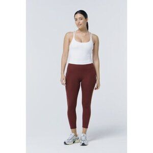 Fabletics Oasis PureLuxe High-Waisted Legging 7/8 Merlot Medium